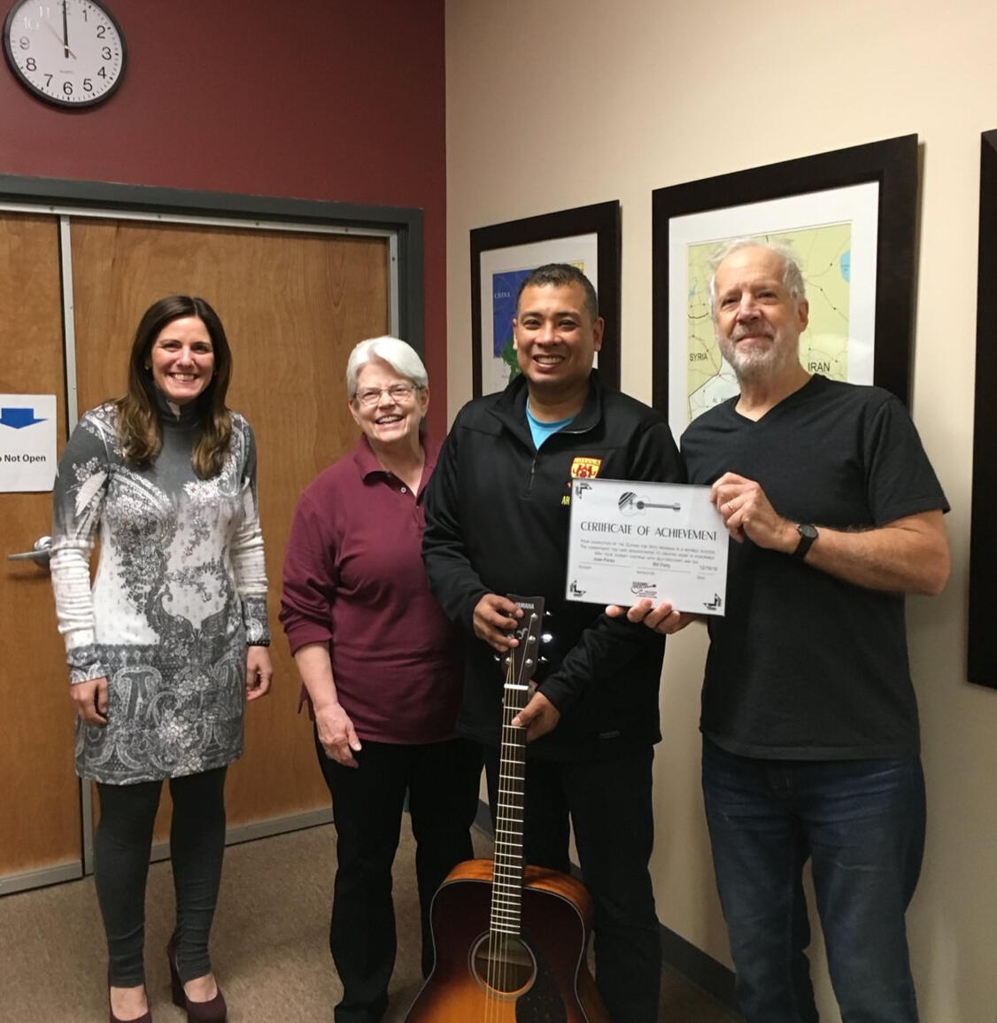 Bill serving as chapter coordinator of Guitars for Vets.